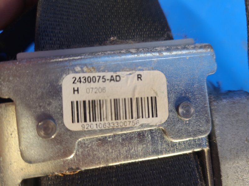 Seat belt MAZDA 6 GH 07-12 2009 Right Front.
