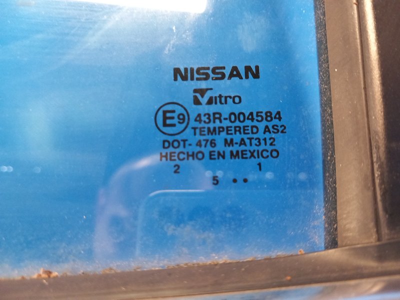 Door glass NISSAN SENTRA B17 12-21 2015 Left. Rear.