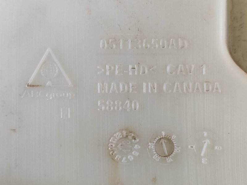 Windshield washer reservoir for the 2014 Dodge Grand Caravan