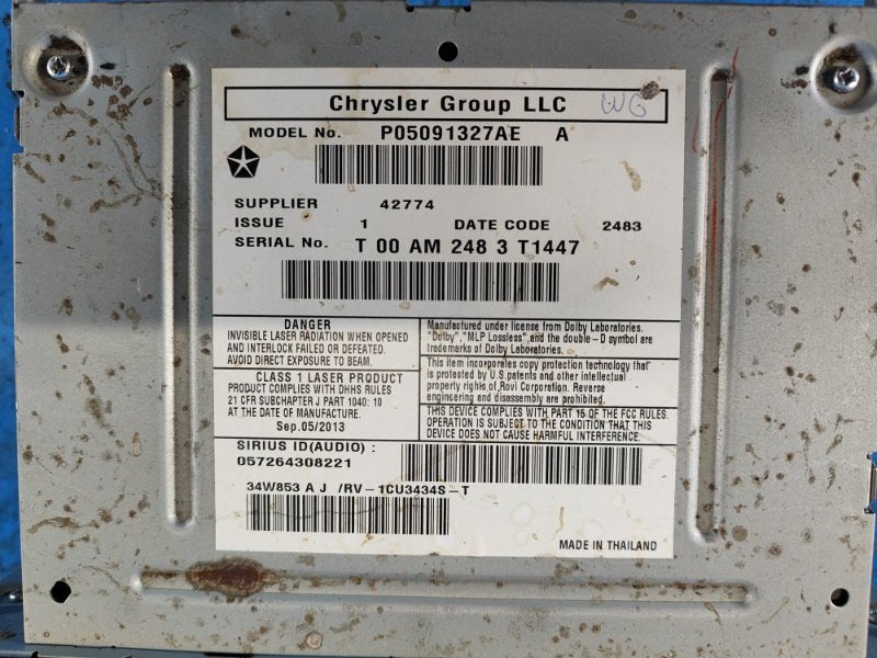 Dodge Grand Caravan 08-2014 radio