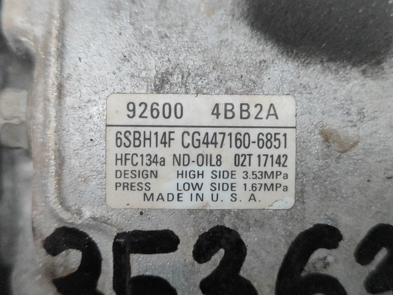 Air conditioning compressor for Nissan X-Trail/Rogue T32 13-20 2016