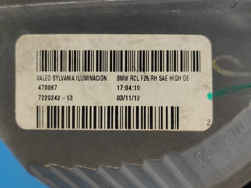 External light BMW X3 (F25) 11-17 Right.